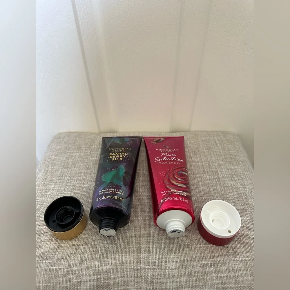 Victoria's Secret Santal Berry Silk and Pure Seduction Candied Fragrance Lotion